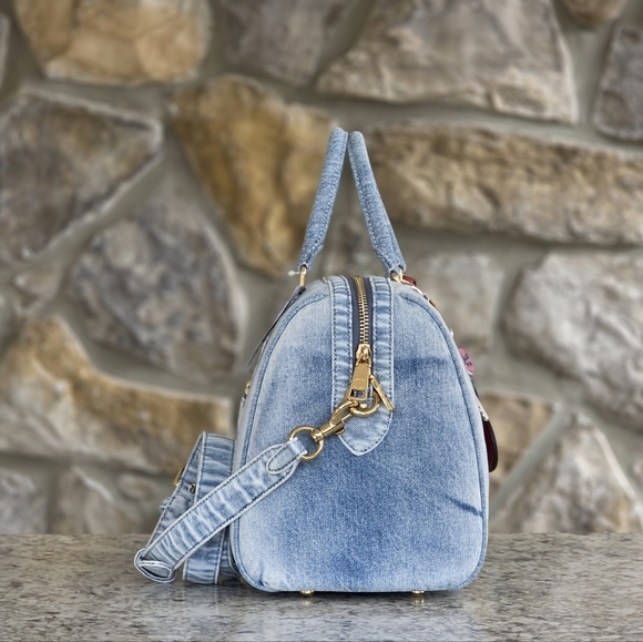 Coach Rowan Large Denim Satchel - Picture 2 of 11